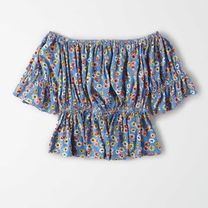 NWT! American Eagle Floral Off the Shoulder Top